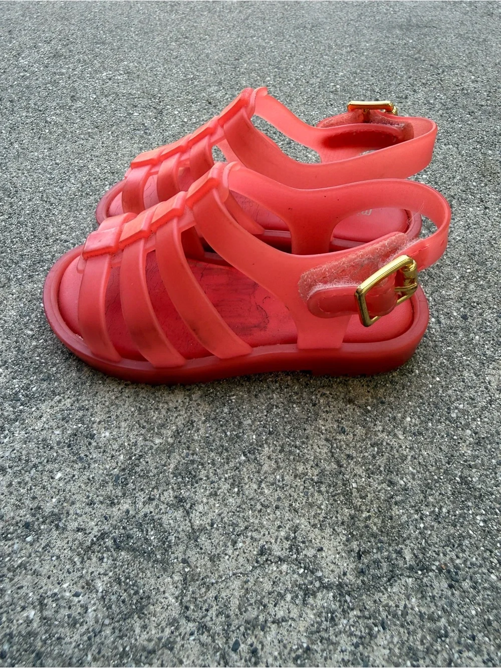 Mini Melissa Coral Jelly PVC Sandals Baby Girl Size 6 Strappy Flox Fox Jellies